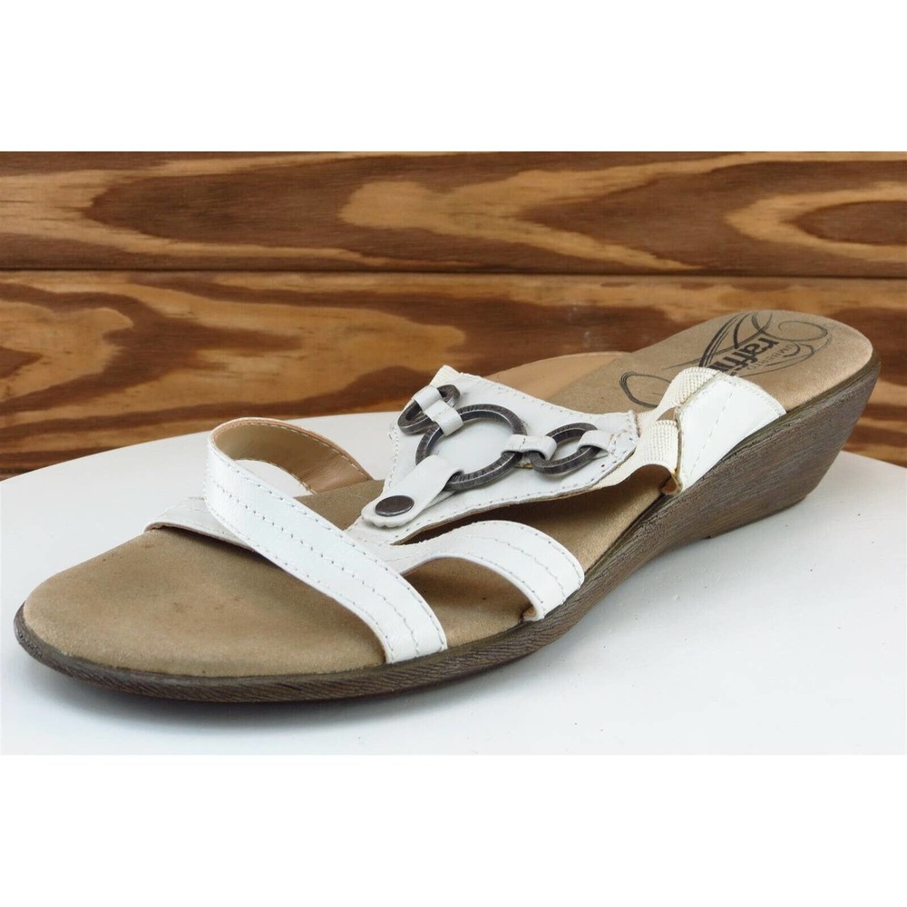 Umberto Raffini Sz 40 M White Slide‎ Leather Women Sandals Amalia